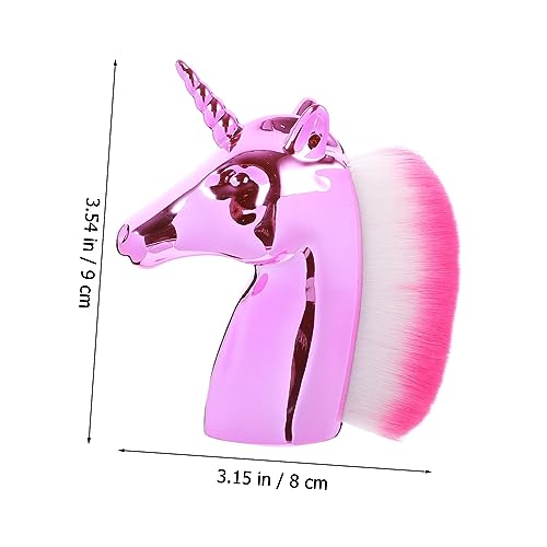 HAMPPLIES Unicorn Kosmetikpinsel Rosegold Kreativer Make Up Pinsel mit Kunststoffgriff Professioneller Foundation und Puderpinsel für Frauen und Mädchen Langlebig und Handlich von HAMPPLIES