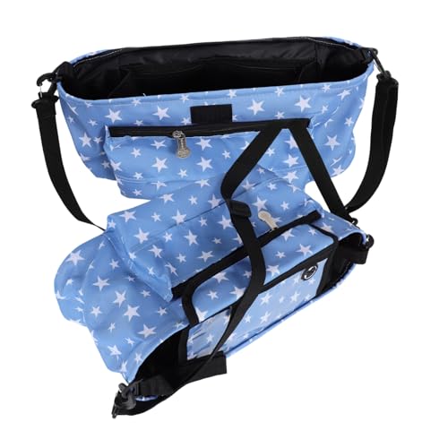 HAMPPLIES Babywagen Organizer Mit Mehreren Fächern Tragbare Wickeltasche Für Einfache Aufbewahrung Von Flaschen Und Zubehör Robuste Materialien Für Unterwegs Blaue Sterne von HAMPPLIES
