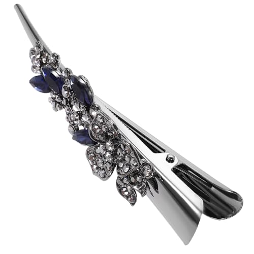 HAMPPLIES Vintage Haarklammer mit Funkelnden Strasssteinen Großer Metall Entenschnabel Haarclip für Damen und Mädchen Rutschfestes Stylingzubehör für Modischer Haarschmuck von HAMPPLIES