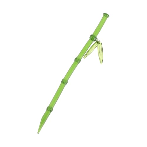 HAMPPLIES Vintage Haarnadeln für Frauen Transparente Grüne Bambus Sticks mit Quaste Chinesische Haarnadeln im Klassischen Hanfu Stil Stilvolle Dutt Haarspangen für Verschiedene Anlässe von HAMPPLIES