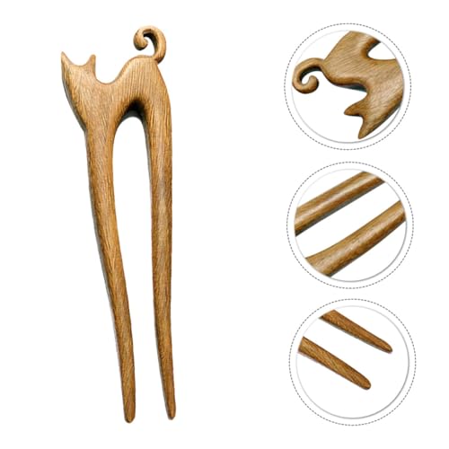 HAMPPLIES Vintage Handgefertigter Holz haarstab mit Katzendesign Sicherer Dutthalter für Damen Eleganter Haarschmuck für Alltag Hochzeit Party und Formelle Anlässe HAMPPLIES Vintage Handgefertigter Holz haarstab mit Katzendesign Sicherer Dutthalter für Damen Eleganter Haarschmuck für Alltag Hochzeit Party und Formelle Anlässe von HAMPPLIES