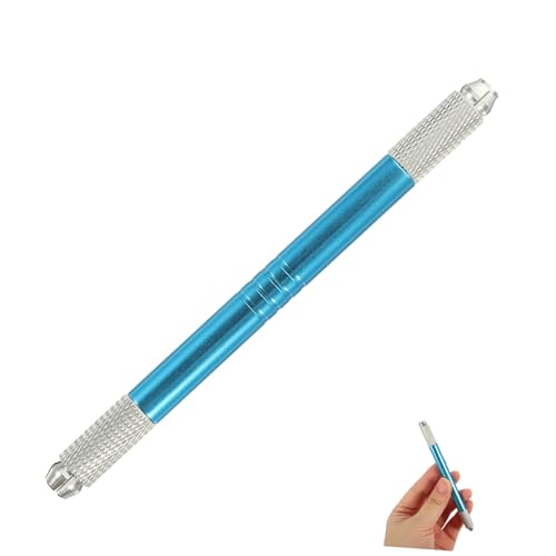 HAMPPLIES Wasserdichter Microblading Augenbrauenstift mit Präziser Gabelspitze Langlebiges Tattooing Pen Tool für Natürlich Definierte Augenbrauen Geeignet für Profi und Anfänger Blau von HAMPPLIES