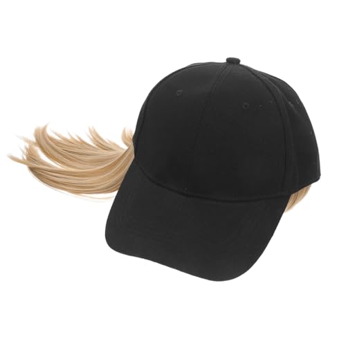 HAMPPLIES Wig Hat für Frauen Kurz Gerade Perücke mit Baseballkappe Hochtemperaturfaser Modisch Strapazierfähig Vielseitig für Alltag Party Schule Reisen von HAMPPLIES