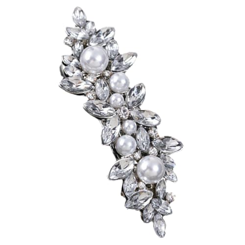HAMPPLIES Wunderschöne Strass Haarspangen Damen Haarschmuck Silberfarben Langlebig für Hochzeit Party Alltag Geeignet Modisch und Vielseitig Einsetzbar von HAMPPLIES