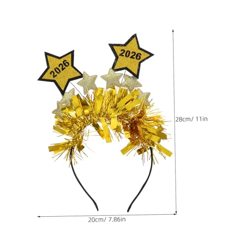 HAMPPLIES Kopfschmuck Für Silvesterparty Stirnband Mit Sternmotiv Hut Für Haaraccessoires Partyzubehör Mit Tiermaterialien Langlebiges Stirnband Für Festivals von HAMPPLIES