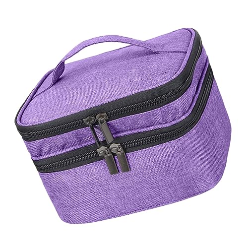 HAMPPLIES wasserdichte Nagellack Aufbewahrungstasche mit Fächern Abnehmbare Basis Doppelte Großer Organizer für Ätherische Öle Tragbar mit Griff für Reise und Zuhause von HAMPPLIES