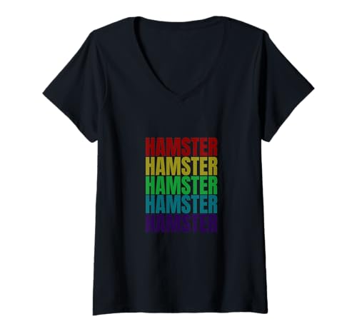 Damen Hamster T-Shirt mit V-Ausschnitt Damen Hamster T-Shirt mit V-Ausschnitt von HAMSTER