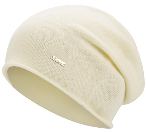 HAMUNI Mütze Damen Herren Australische 100% Wolle - Leichte Slouch Beanie Mütze, Atmungsaktiv Chemo Mütze für 3-Saison (Frühling/Herbst/Winter) von HAMUNI