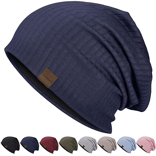 HAMUNI Slouchy Beanie Hip-Hop Weiche Leichte Laufende Beanie Mütze Atmungsaktivität Erwachsene Zwerg Hüte Chemo Cap Schädel Cap für Herren Damen von HAMUNI