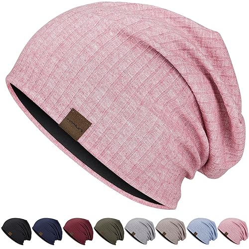 HAMUNI Slouchy Beanie Hip-Hop Weiche Leichte Laufende Beanie Mütze Atmungsaktivität Erwachsene Zwerg Hüte Chemo Cap Schädel Cap für Herren Damen von HAMUNI