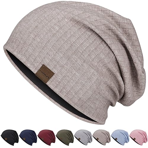 HAMUNI Slouchy Beanie Hip-Hop Weiche Leichte Laufende Beanie Mütze Atmungsaktivität Erwachsene Zwerg Hüte Chemo Cap Schädel Cap für Herren Damen von HAMUNI