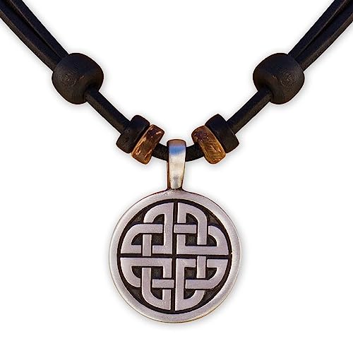 HANA LIMA Verstellbare Halskette Lederkette Surferkette mit keltischem Motiv für Herren und Damen von HANA LIMA