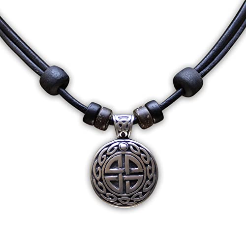 HANA LIMA Lederkette Halskette Herren Damen Metallanhänger Wikingerschmuck von HANA LIMA