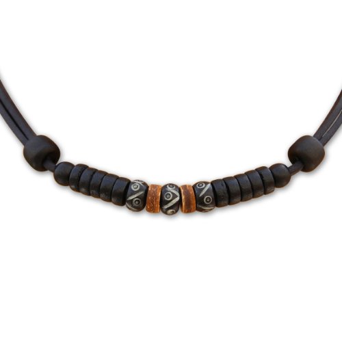 HANA LIMA Lederkette ohne Anhänger Halskette Leder Herren Damen Surferkette von HANA LIMA