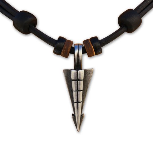 HANA LIMA Surferkette Lederkette Herrenkette Halskette Herren Metallanhänger von HANA LIMA