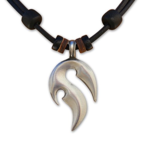 HANA LIMA Surferkette Lederkette Tribalkette Halskette Herren Damen Metallanhänger von HANA LIMA