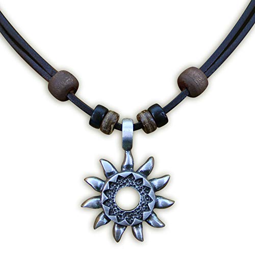 HANA LIMA Surferkette Tribalkette Halskette Lederkette Herren Damen Metallanhänger von HANA LIMA