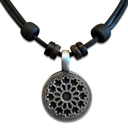 HANA LIMA Lederkette Halskette Mandala Herren Damen Surferkette Surferhalskette Surferschmuck von HANA LIMA