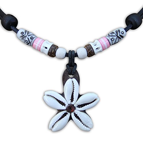 HANA LIMA Muschelkette Lederkette Blumenkette Surferkette Halskette Damen Surferhalskette HANA LIMA Muschelkette Lederkette Blumenkette Surferkette Halskette Damen Surferhalskette von HANA LIMA