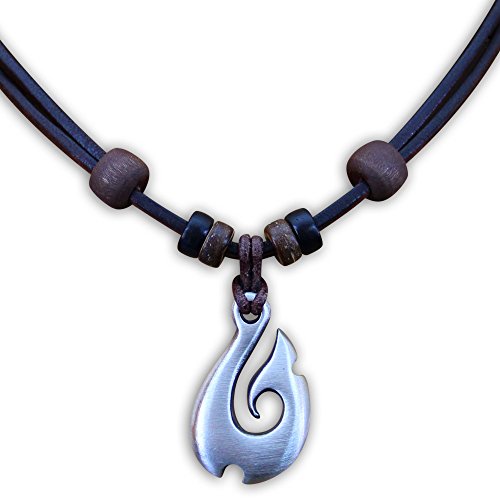 HANA LIMA Surferkette Maori Neuseeland Halskette Herren Damen Lederkette Surferhalskette von HANA LIMA