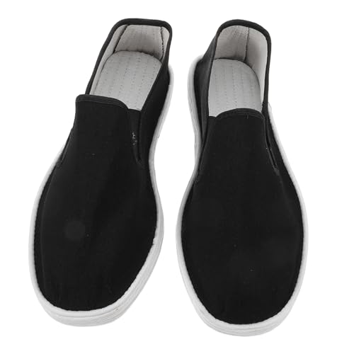 HANABASS 1 Satz Kampfsport-Tai-Chi-Stoffschuhe Trainingsschuhe aus Stoff vielseitige Kung-Fu-Schuhe Chinesische Stoffschuhe Kampfsportschuhe Kung-Fu-Kostüme tausend Lagen Boden Schwarz von HANABASS