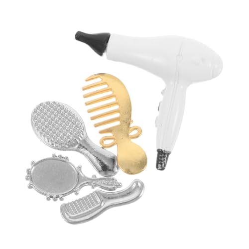 HANABASS 1 Set Puppenhaus Miniatur Haarkamm Friseursalon Für Mädchen Friseurzubehör Simulation Von Haarwerkzeugen Für Puppen Mini Haartrockner Haartrockner Für Puppen von HANABASS