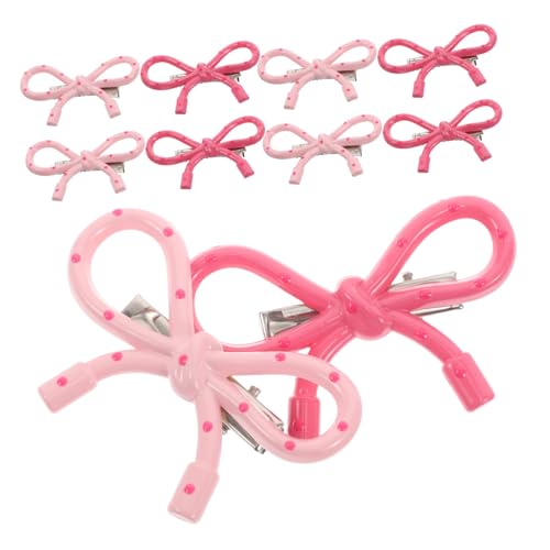 HANABASS 10stücke Schleifen Haarspangen Süße Clip Für Mädchen Und Frauen Kleine Alligator Klaue Mit Band Und Punkten Haar Accessoires von HANABASS