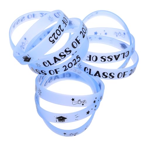 HANABASS 10 Stück Stilvolle Silikon Armbänder für Abschlussfeier Vielseitige und Bequeme Armbänder für Schulveranstaltungen und Partys Erinnerungsstücke von HANABASS