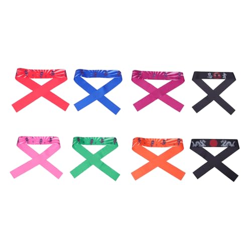 HANABASS 10 Stück Teiliges Ninja Stirnband für Japanische Samurai und Karate Bandanas Weiche Hautfreundliche Kopfbedeckung für Geburtstagsfeiern und Rollenspiele Wiederverwendbar und von HANABASS