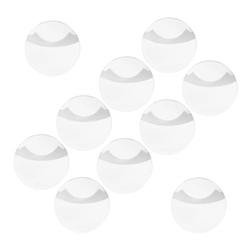 HANABASS 10stücke Runde Ausweishüllen Aus Robuste Sicherheitsausweis-halter Transparente Münzschutzhüllen Praktische Ausweisschutzhüllen Ausweishalter Für Sammlerstücke von HANABASS