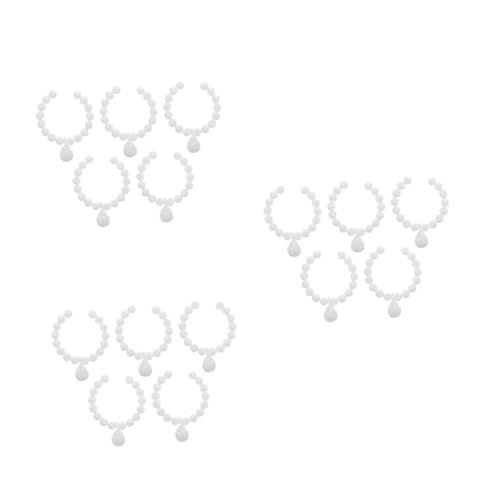 HANABASS 15 Stck. Teiliges Mini Perlenkette für Puppen aus Kunststoff Schmuckaccessoires für Puppenhaus Vielseitig Kombinierbare Modeschmuck Perlen für Rollenspiele und Geschenkideen von HANABASS