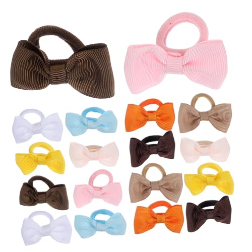 HANABASS 18Stücke Süße Haargummis mit Schleifen für Elastische Haarbänder Pferdeschwanzhalter Haar Accessoires für Verschiedene Anlässe von HANABASS