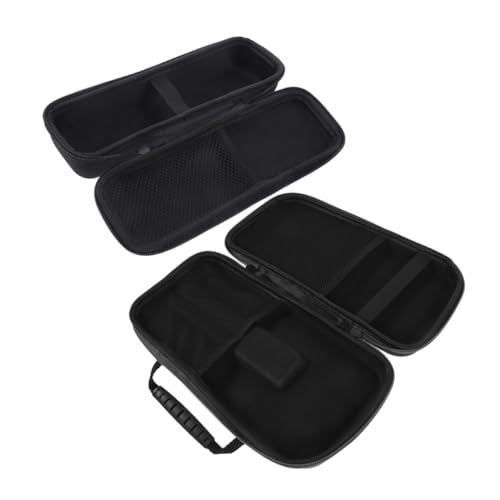 HANABASS 2 Stück Mikrofon Aufbewahrungstasche Aufbewahrung von Mikrofonen Mikrofonständer Organizer Bag Handtasche Mikrofontransportfall Tasche zur Aufbewahrung des Mikrofons Eva Schwarz von HANABASS