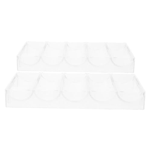 HANABASS 2 Stücke Tragbare Poker Chip Kasten Transparent Acryl Pokerchip Halter Multifunktionale Chip Organizer für Poker und Kleine Gegenstände von HANABASS