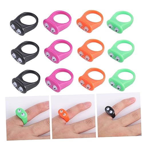 HANABASS 20 Stück Teiliges Halloween Finger Ring für Lustige Kreative Plastik Ringe mit Augen Design für Partys und Veranstaltungen für Kleine Mädchen und Jungen von HANABASS