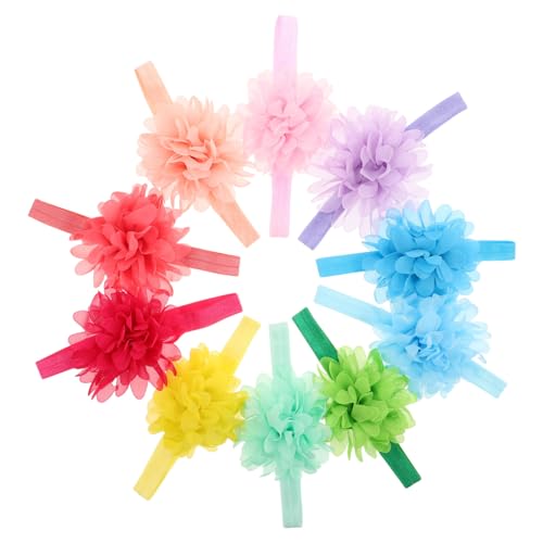 HANABASS 20 Stück Teiliges Mädchen Stirnband Weiche Dehnbare Stoffblumen Haarbänder für Neugeborene und Kleinkinder Vielseitiges Accessoire für Fotoshootings und Alltag Farben Je von HANABASS