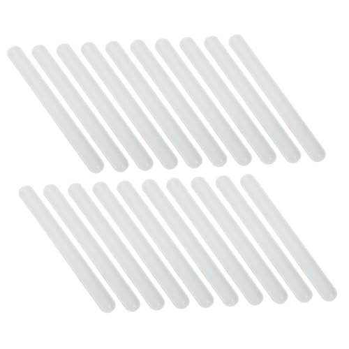 HANABASS 20 Stück Teiliges Weiße Silikon-snap-armbänder Weiche Hautfreundliche DIY Blanko für Bastelprojekte für Schule Geburtstag Halloween Weihnachten von HANABASS