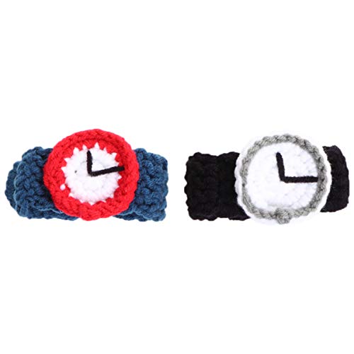 HANABASS 2 Stücke Strickuhr für Paare Handgefertigte Cartoon Armbanduhr Weichem Material Lustige Simulation Armbänder für Studenten und Kinder für Partys und Festivals von HANABASS