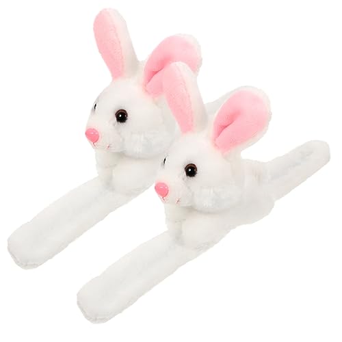 HANABASS 2stücke Bunny Slap Armband Plüschtiere Kuschelige Gummiarmbänder Für Junge Mädchen Geburtstagsfeier Mitgebsel Flexibel Und Lustig Für Kostüme Und Themenpartys von HANABASS