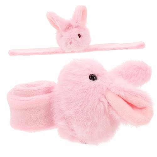 HANABASS 2stücke Tierisches Slap-armband Kuscheliges Kinderarmband Im Hasen-design Für Partys Und Geschenke Tolle Mitgebsel Für Mädchen Und Jungen Zufällige Farbauswahl von HANABASS