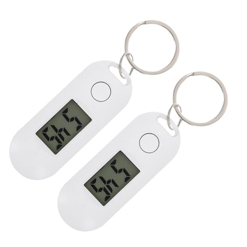 HANABASS 2stücke Digitaluhr Zum Aufhängen Schlüsselanhänger Uhr Keychain Ring Digitale Uhr Für Studenten Langlebige Kunststoffuhr Kompakt Und Leicht Zu Tragen von HANABASS