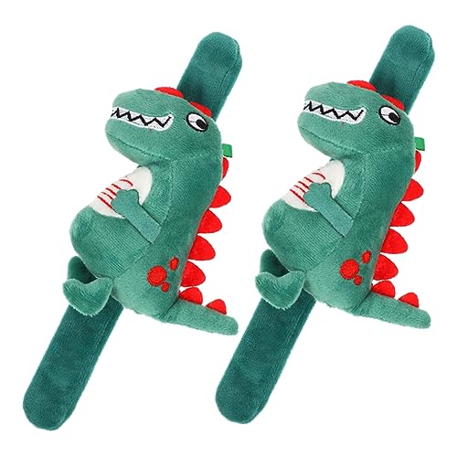 HANABASS 2stücke Dinosaurier-schlagarmband Aus Plüsch Für Junge Mädchen Tier-schlagarmbänder Als Partygeschenke Und Gastgeschenke von HANABASS