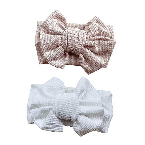 HANABASS 2stücke Stirnband Für Neugeborene Haarband Für Junge Mädchen Haar Bogen Accessoires Geeignet Für Infant Mädchen Einfach Zu Tragen Angenehmes Material von HANABASS