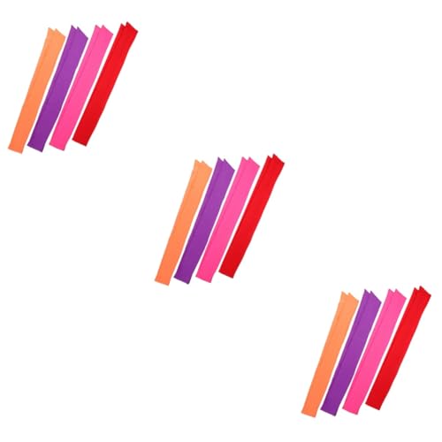 HANABASS 3 Sätze Frauen Langhaar Stirnbänder Verstellbare Knoten Haarbänder Für Dicken Langen Haarschnitt Atmungsaktive Sportkopfbedeckung Neonpink Für Outdoor Aktivitäten 4 Stück * 3 von HANABASS