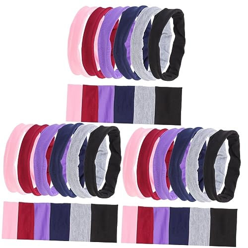 HANABASS 3 Sätze Teiliges Yoga Stirnbänder Für Frauen Elastische Sportkopfbänder Schweißabsorbierende Haarband Für Workout 6 Stücke * 3 von HANABASS