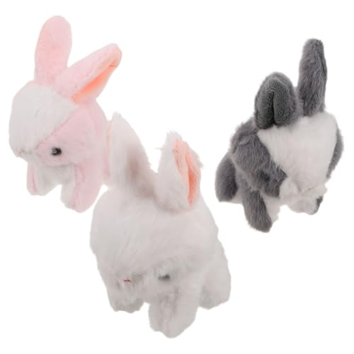 HANABASS 3 Stück Plüsch Hasen Schlüsselanhänger Mini Flauschig Kaninchen Anhänger Weicher Bunny Charm für Schulranzen Geburtstagsdeko und Taschenzubehör Niedlich und Erkennbar für Frauen von HANABASS
