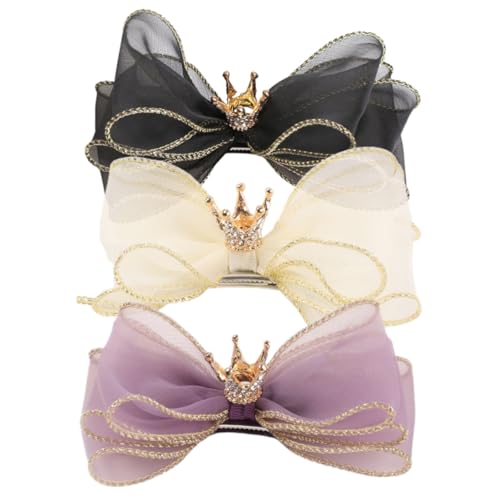HANABASS 3 Stück Teiliges Haarschleifen Clips aus Netzstoff Niedliche Schleifen Haarspangen für Mädchen Sicher und Langlebig für Alltag Party und Kostüm Bunte Haarschmuck Accessoires von HANABASS