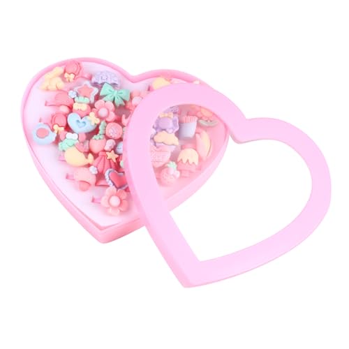 HANABASS 36 Stück Teiliges Ringset mit Bunten Cartoon Motiven Verstellbar aus Kunststoff Geschenkbox als Geburtstagsgeschenk für Rollenspiele Kleiner Mädchen von HANABASS