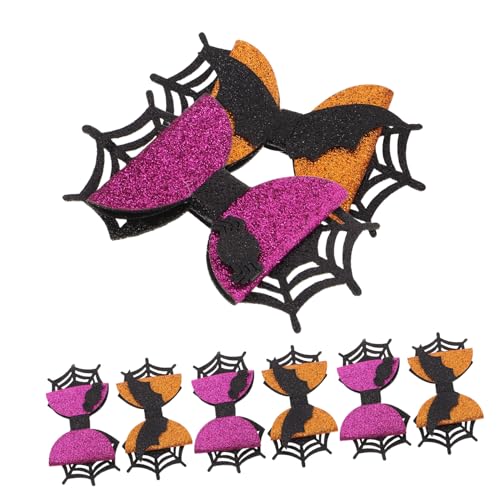 HANABASS 4 Paare Halloween Haarclips Schleife Spinnennetz Fledermaus Motiv Wiederverwendbar Spooky Haaraccessoires für Frauen Party Kostüm Dekoration von HANABASS