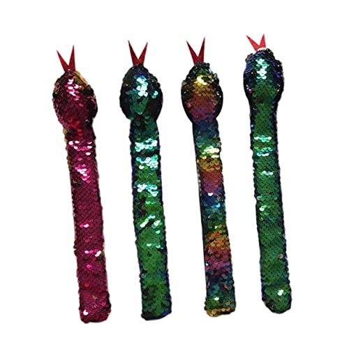 HANABASS 4stücke Schlagarmband-spielzeug Mit Pailletten Und Schlangenmuster Slap-armbänder Für Junge Mädchen Handgelenk-spielzeug Für Jungen Und Mädchen von HANABASS